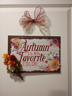 Super cute Autumn door hanger