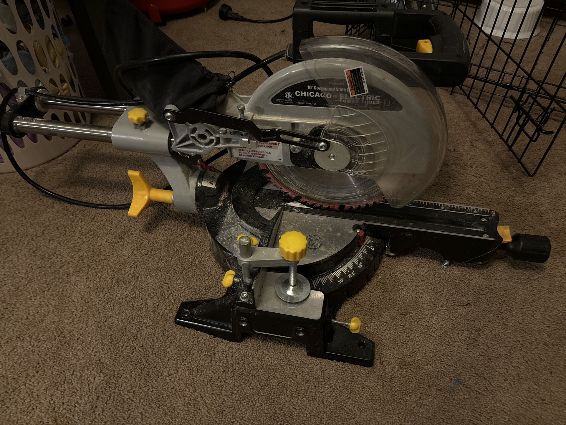 10 Compound Sliding, Saw Chicago Electronics Brand