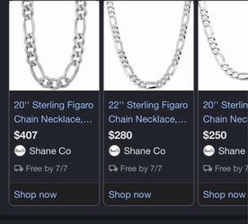925 silver figaro chain unisex