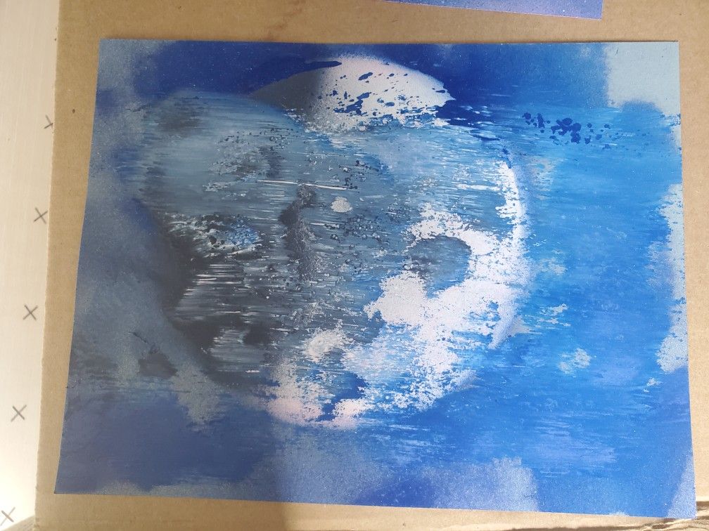 Abstract Planet Spray Paint Art