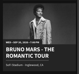 2 Club Level Bruno Mars Tickets