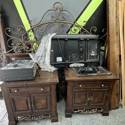 King Size Bed Frame And Two Drawers 