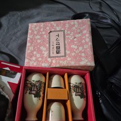 Vintage Mini  Japanese Saki Choko Sakazuki And Torki Set