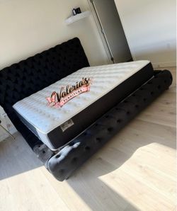 King bed frame with mattress
