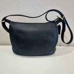 Vintage Coach Fletcher Black Leather Bag 4150