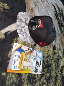 Star wars hat and action figure