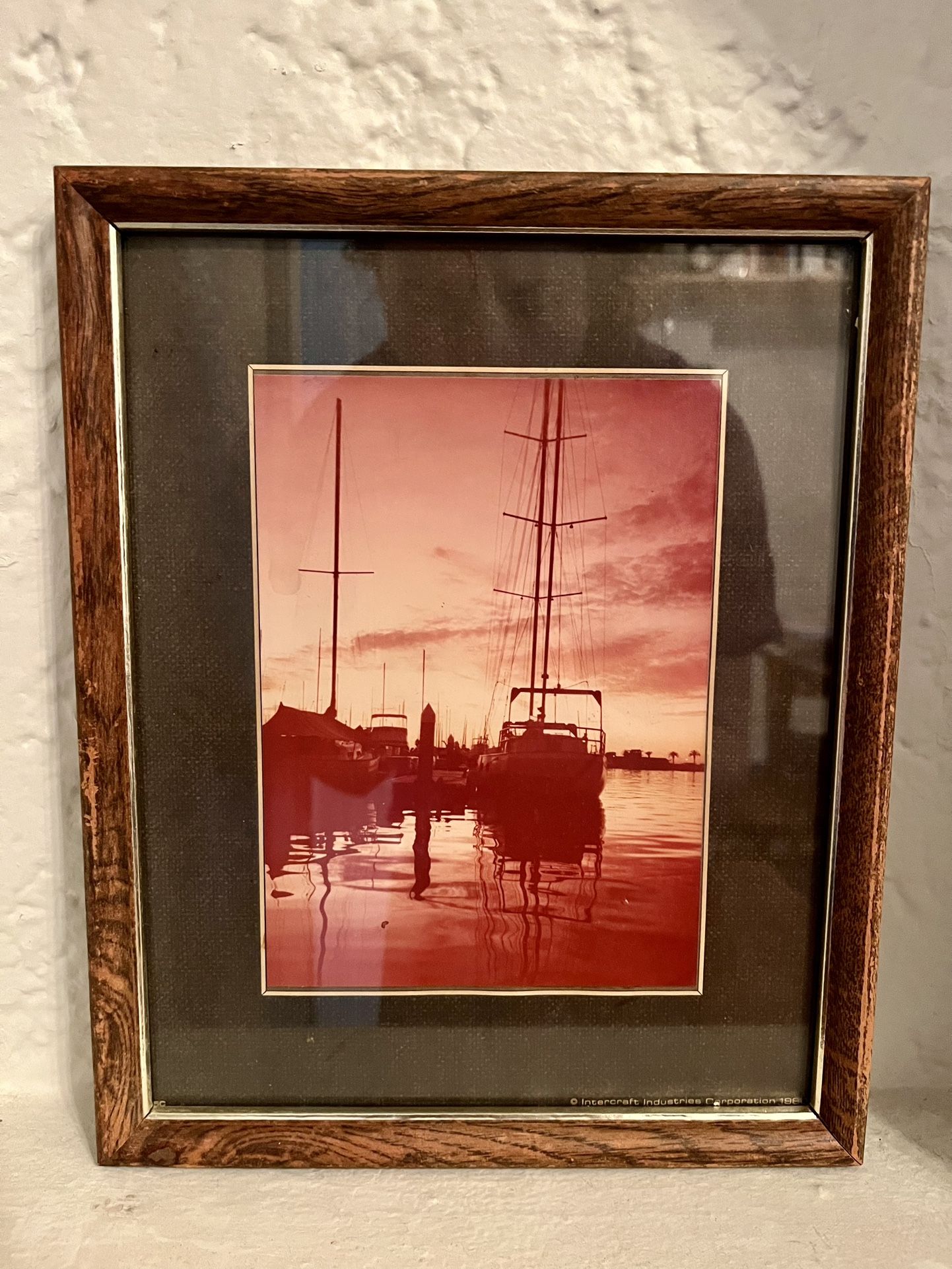 Vintage 1980 Framed Nautical Photo – Mission Bay, San Diego (9×11)