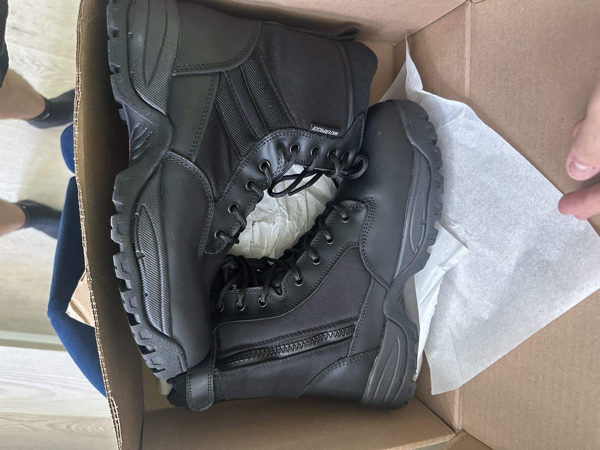 Maelstrom Men's Tactical Work Boots with Side Zipper