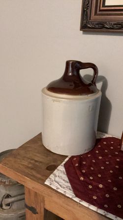 Vintage Stoneware Crock   old Stoneware crock  antique stoneware Jug