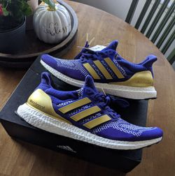 Adidas ultra boost size 11.5 ultraboost gold purple huskies