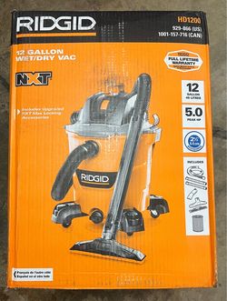 Rigid NXT 12 gallon wet/dry shop vac