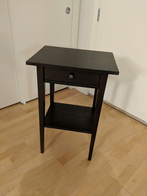 🍁 IKEA HEMNES Nightstand in Black-Brown w/ Drawer🍁