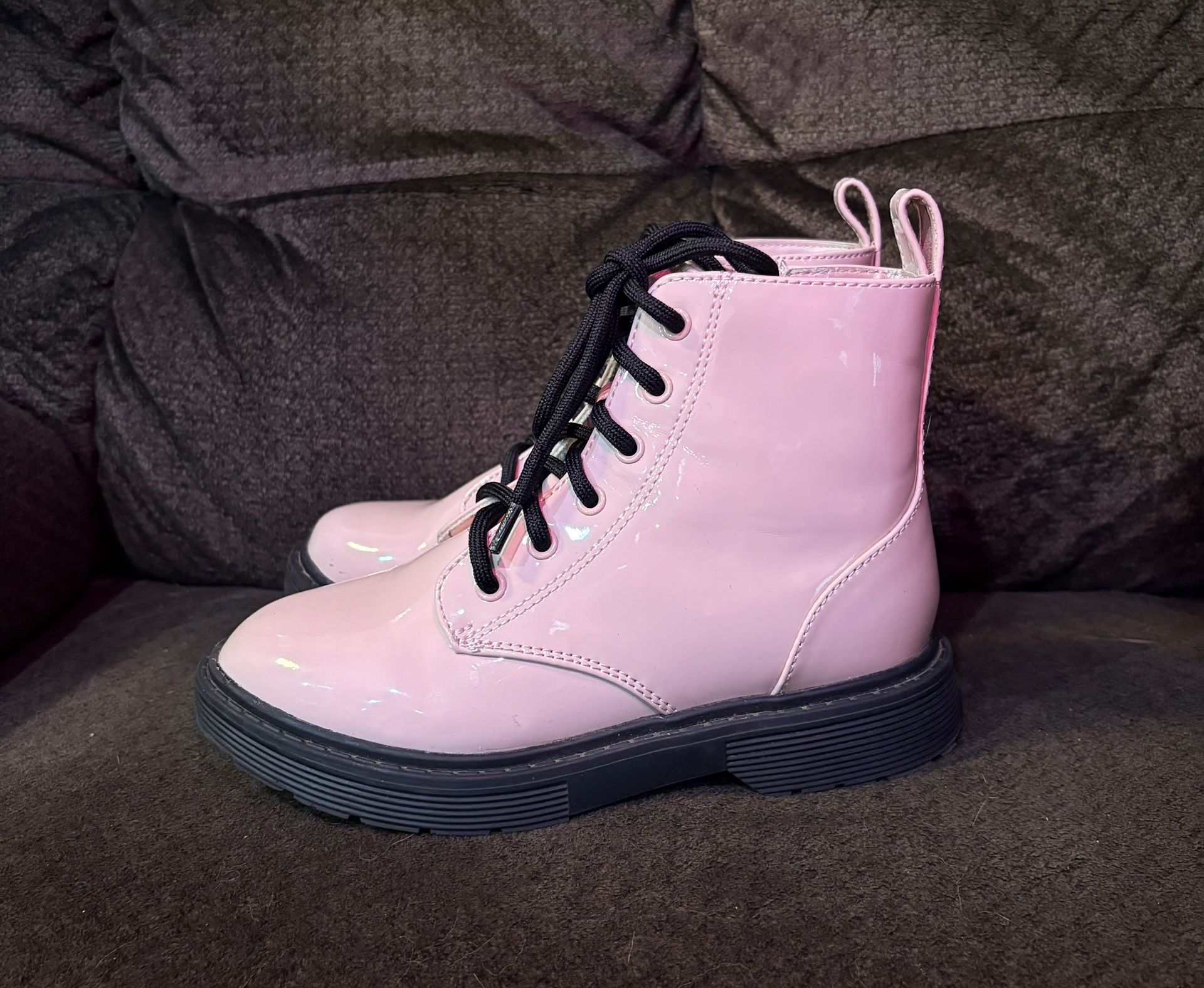 Girls Pink High Top Boots