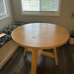 Linden Round Wooden Table