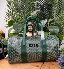 Goyard Green Monogram Duffle Bag