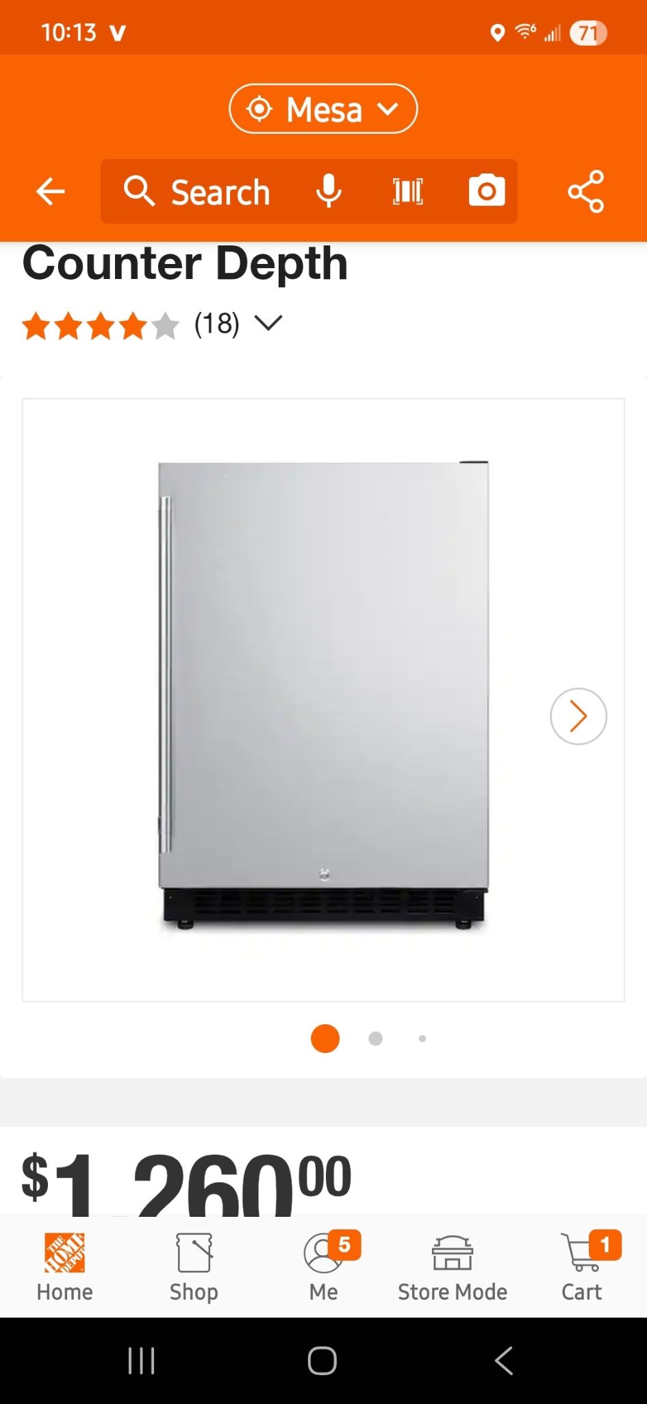 Summit Appliance 24 in. W 4.8 cu. ft. Freezerless Mini Refrigerator in Stainless Steel Counter Depth For outdoor bbq build in or indoors New 350$ Pick