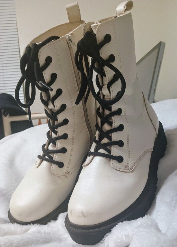 White Size 3 Boots