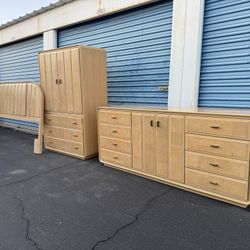 Vintage American of Martinsville Burlwood Bedroom Set