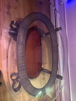 Glass coffee table, and side tables
