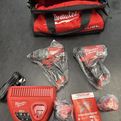 Milwaukee M12 12-Volt Lithium-Ion Brushless Cordless Subcompact Drill and Impact Driver