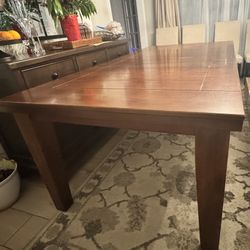 Wood Dining Table, Extendable