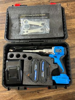 5000lbf Cordless Rivet Gun, 18V Brushless Electric Riveting Tool with 2×2.0Ah Batteries & Fast Charger, Automatic Rivet Gun for 3/32"–3/16" Stainless,