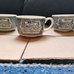 Currier And Ives Coffee Cups (3)