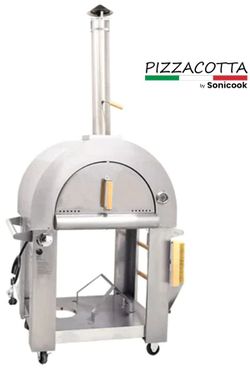 Sonicook Stainless Steel Outdoor Dual Gas (Propane) and Wood Burning Pizza Oven