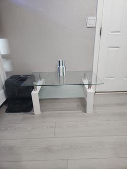 Glass coffee table