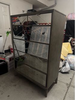 Silver Mirrored Dresser for Sale