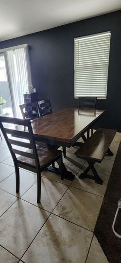 Kitchen table & chair with bench