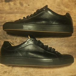 BOSS x GREATS Black Leather Sneakers — Made in Italy (EU 45 / US 11–11.5)