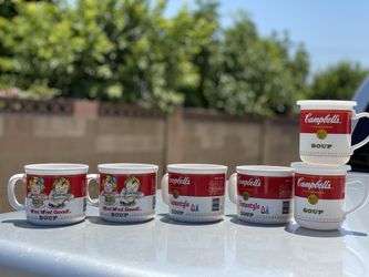 Vintage Campbell’s Soup mugs 4 and 2 Microwaveable