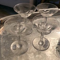 Crystal Martini Glasses 
