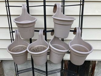 6 hanging planters