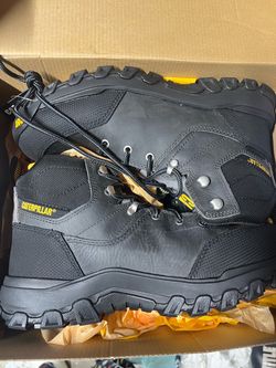 Caterpillar Black Steel Toe Boots