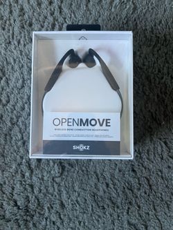 Shokz OpenMove Gray Wireless Bluetooth Bone Conduction Open-Ear Sports Headset