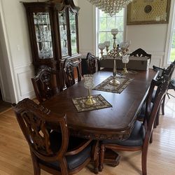 8 Chair Dinning Room With China Display