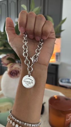 Vintage Tiffany and co round tag bracelet