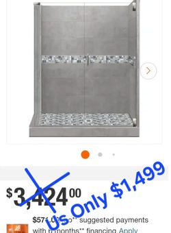 shower combo set 48x80 in ON sale $1499