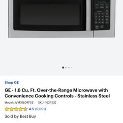 GE - 1.6 Cu. Ft. Over-the-Range Microwave