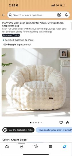 Brand new bean bag couch
