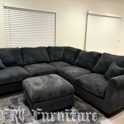 New Black Sectional