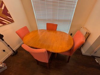 Solid Wood Dining Table w/ Chairs