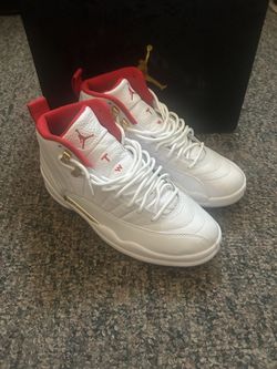 Air Jordan  12 Retro FIBA White Red Gold (2019) Size 8 With Box