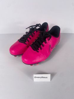 Nike JR Tiempo Legend Size 6Y Club FG/MG Pink Black Soccer Cleats DV4352-600