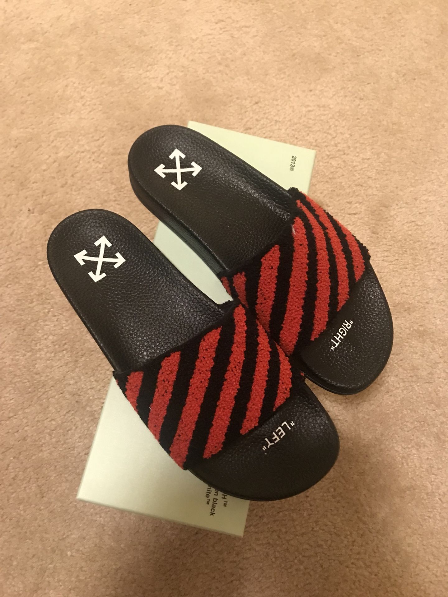 Off white slides size 10 brand new