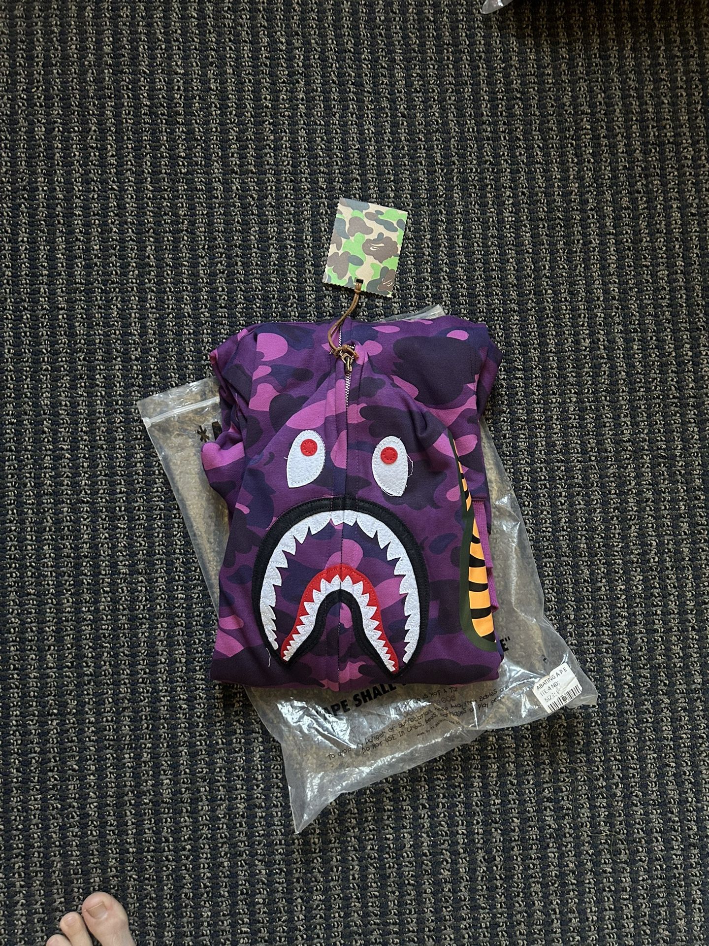 PURPLE SHARK BAPE HOODIE