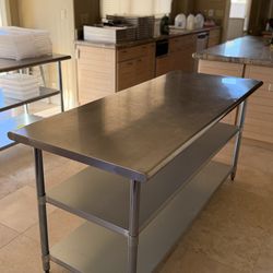 Woodford NSF Stainless Steel 18 Gauge Work Table with 2 Undershelves