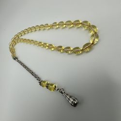 Original Fossil Amber  With Silver